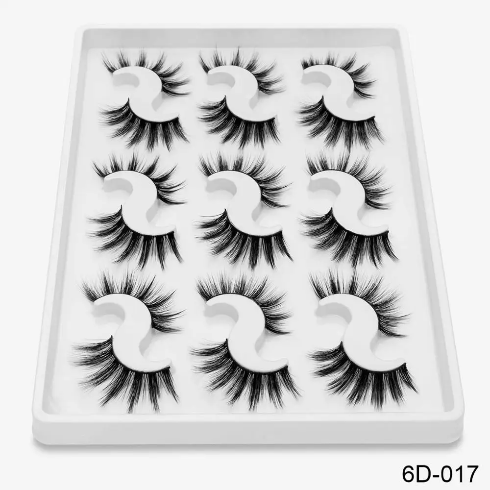 017 2/4/9 пар естественные длинные норковые ресницы 3D норковые ресницы толстый ручной полный газа Ресницы объемный мягкий норковые накладные ресницы - Цвет: 017