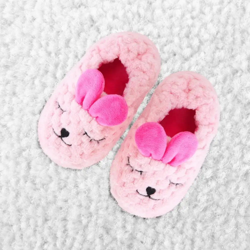 Детская Хлопковая обувь Puseky домашние тапочки для мальчиков и девочек с милыми