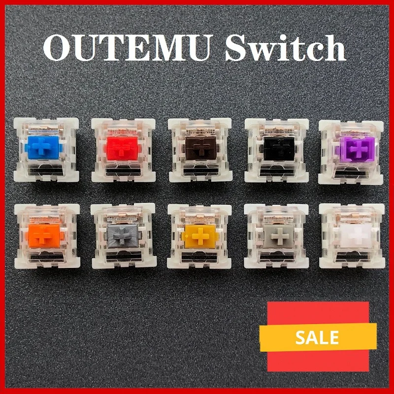 Outemu Switch Mechanical Keyboard Switch 3Pin Clicky Linear Tactile Silent Switches RGB LED SMD Gaming Compatible With MX Switch