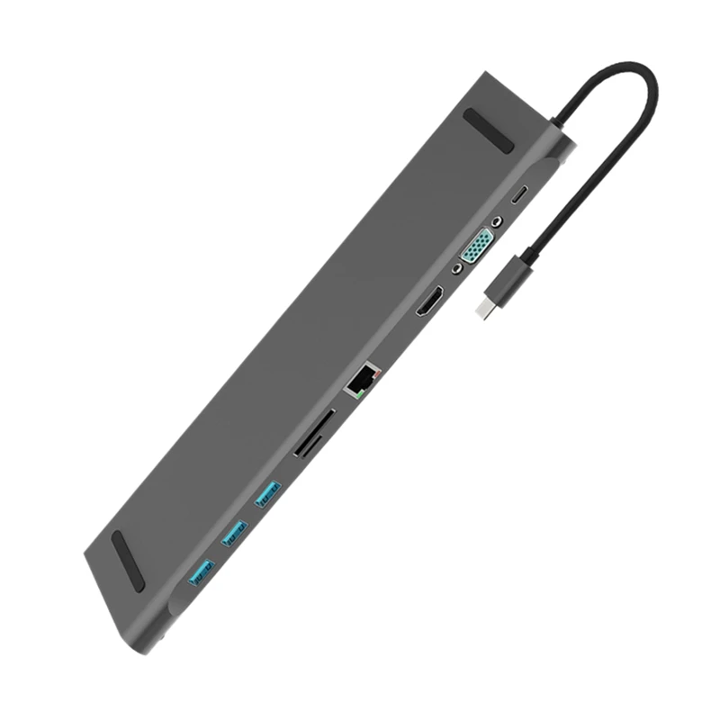 Док станция 11 в 1 USB Type C на 3 0 HDMI VGA RJ45|Сетевые концентраторы| |