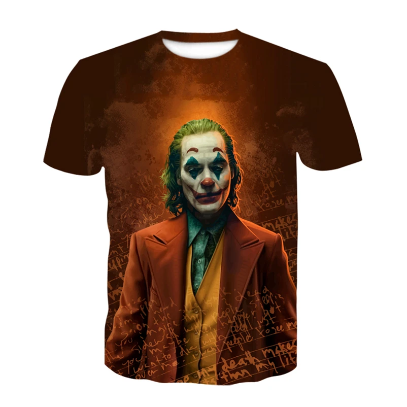 

Joker T Shirt Man's Shirt 3D Print T-Shirts Anime Men's T Shirts Horror Women Tshirt Hip Hop Tops Tees Streetwear