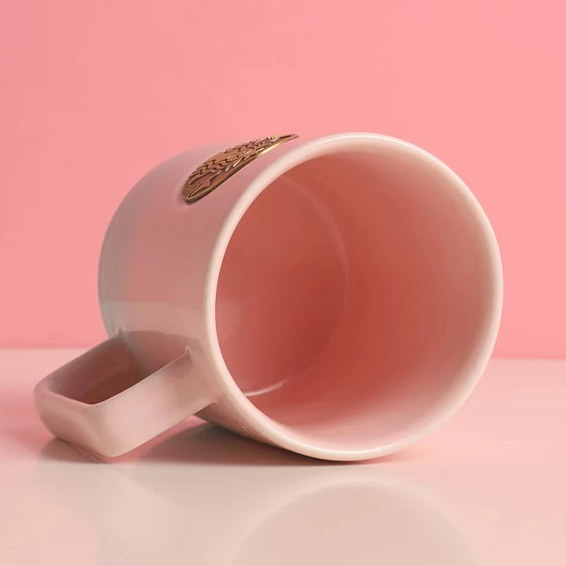 Новинка 2021 кофейная чашка богини градиентного цвета Весенняя вишни ретро | Дом и