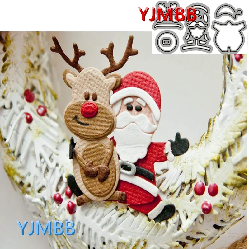 

YJMBB новый Санта-Клаус Счастливого Рождества металлические Вырубные штампы для скрапбукинга альбома бумаги DIY карты Ремесло тиснение высечк...