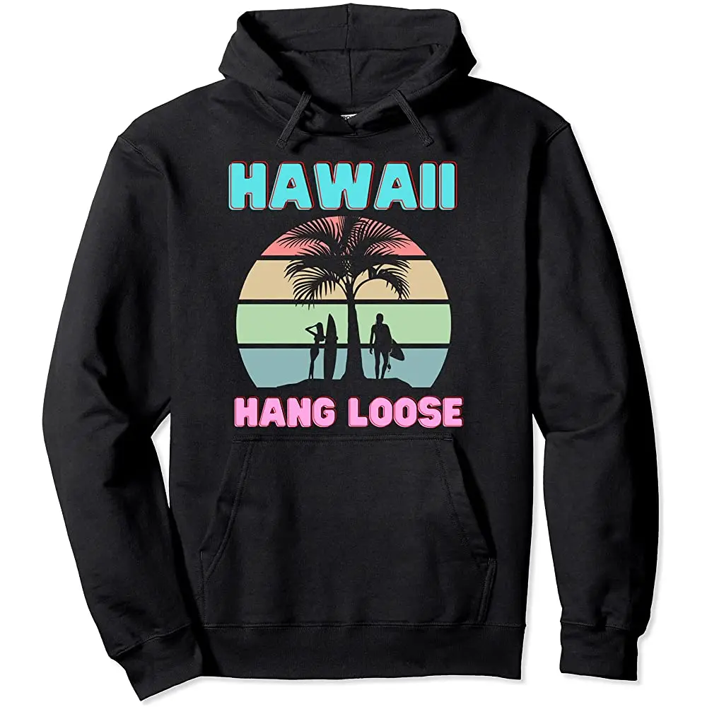 

Hawaii hang loose hawaiian wahine sunset surfer mahalo Pullover Hoodie