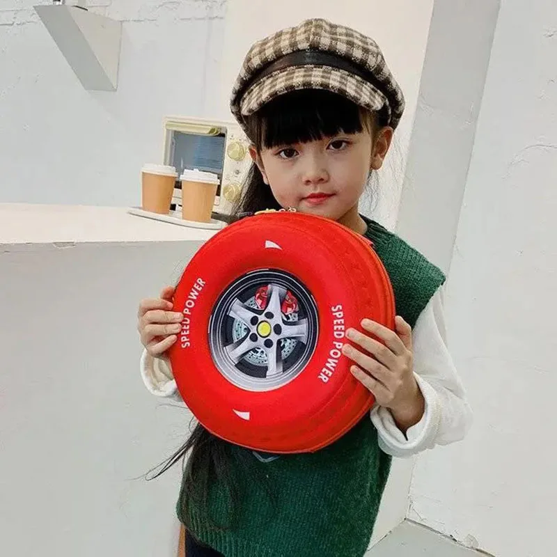New Kindergarten Backpack Personality Trend 3-6 Years Old Tire-Shaped School Bag Baby Child Kid Backpack