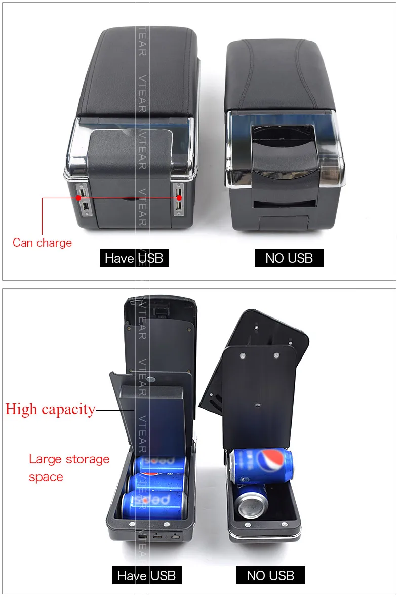 Vtear для Tata tiago автомобильный подлокотник кожаный подлокотник usb коробка для хранения аксессуары центральная консоль автомобильное украшение автомобиля-Стайлинг