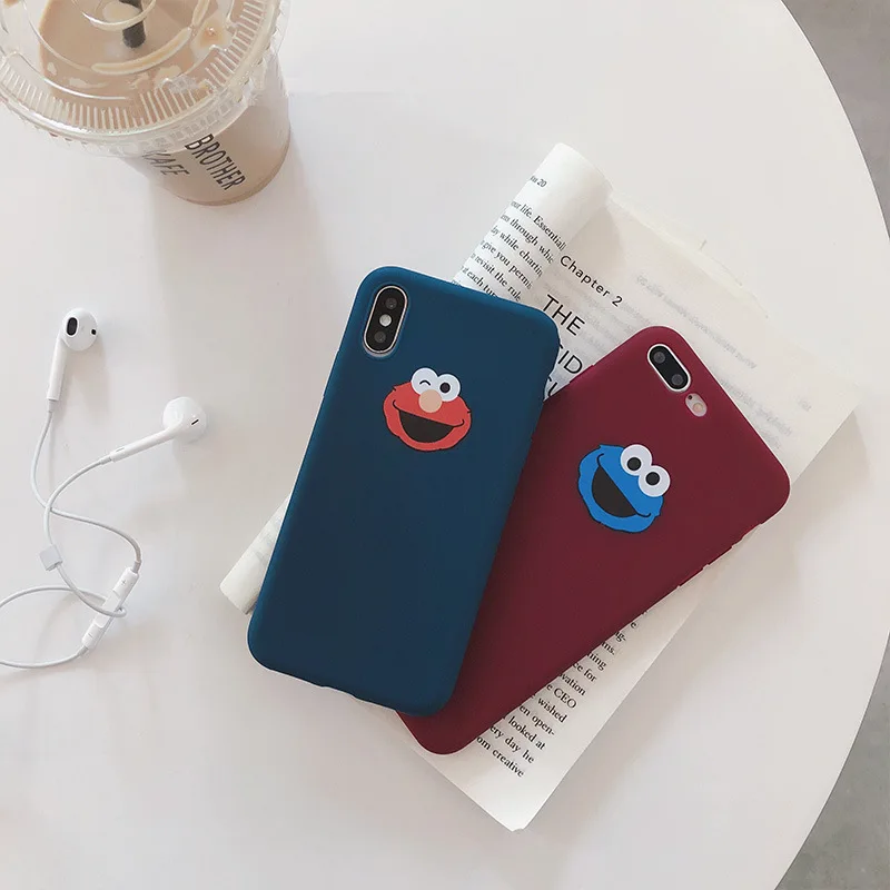 Милый мультяшный чехол для iPhone X XS Max XR 6 Puls 7 8 чехлы винно-красного цвета Мягкая