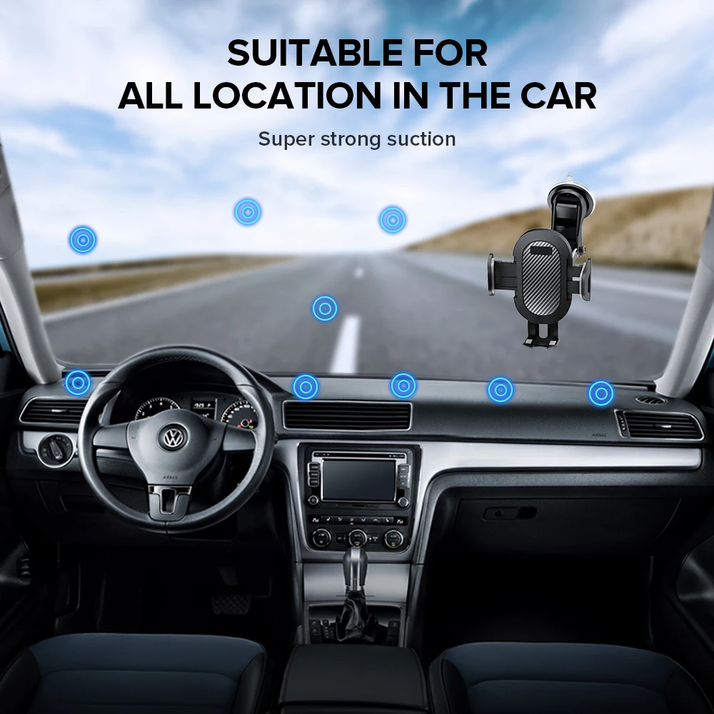 Windshield Gravity Sucker Car Phone Holder For Universal Mobile Support iPhone Smartphone 360 Mount Stand in | Мобильные телефоны и