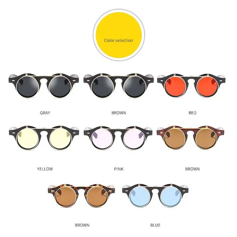 RBRARE круглые солнцезащитные очки в стиле панк для женщин/мужчин фирменный дизайн