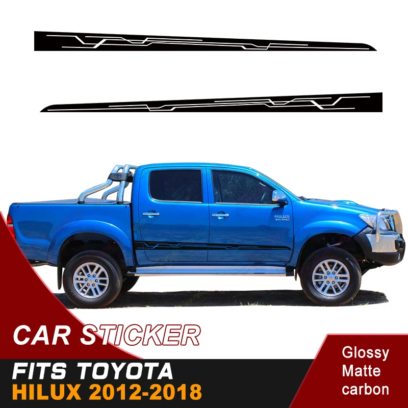 Подходит для hilux 2012 2013 2014 2015 2016 2017 2018 Автомобильная наклейка Боковая дверь полоса