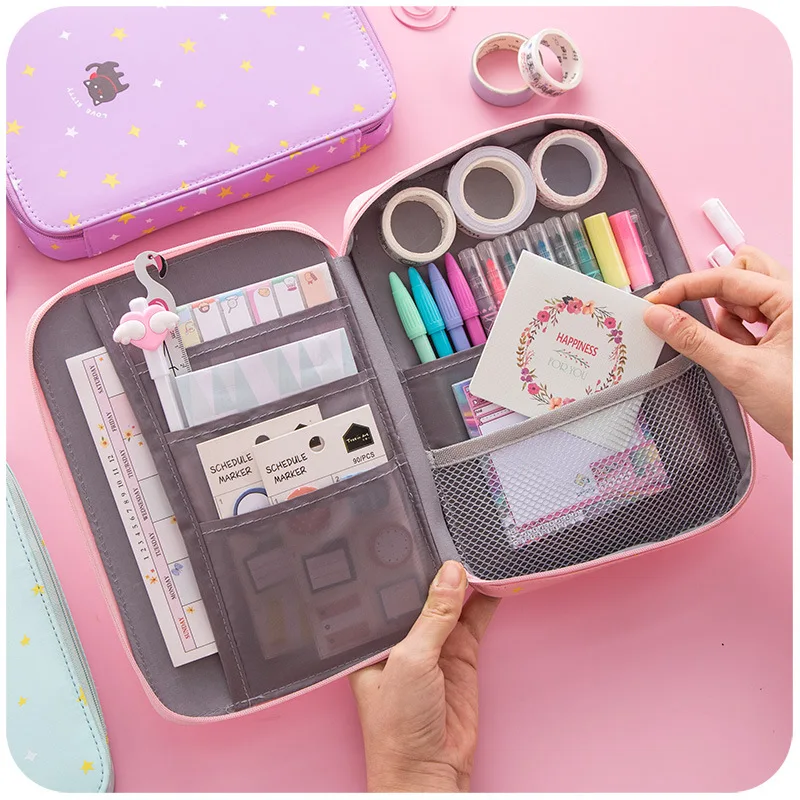 Тканевый школьный чехол-карандаш Kawaii милый пенал для девочек и мальчиков