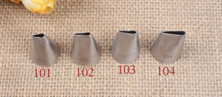 

104# 304 Stainless Steel Rose Petals Decorating Nozzle inside and outside Seamless Baking DIY Tool Small Number