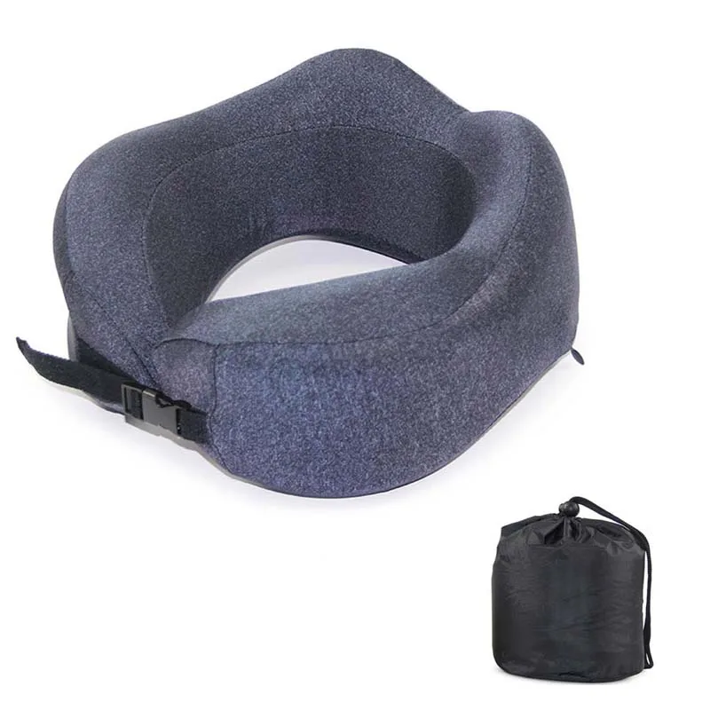 Dark Grey with Bag Пены памяти глубокий сон шеи подушки самолет автомобиль Ортопедическая подушка шеи шейки физиотерапии подушка - Цвет: Dark Grey with Bag