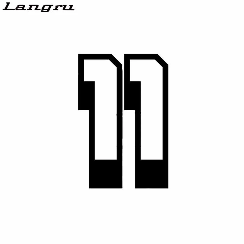 

Langru 9,3 см * 14 см индивидуальный номер 11 виниловая Высококачественная Автомобильная наклейка графические аксессуары Jdm