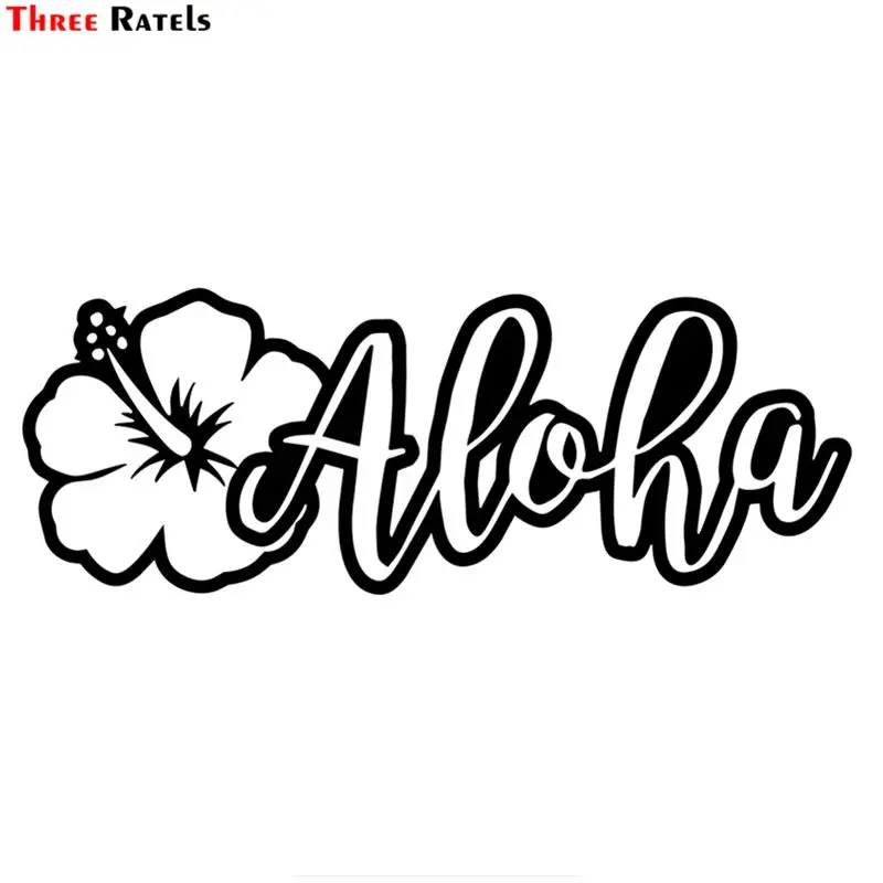 Три Ratels FD77 Гибискус Цветок Алоха Гавайская виниловая наклейка|Наклейки на