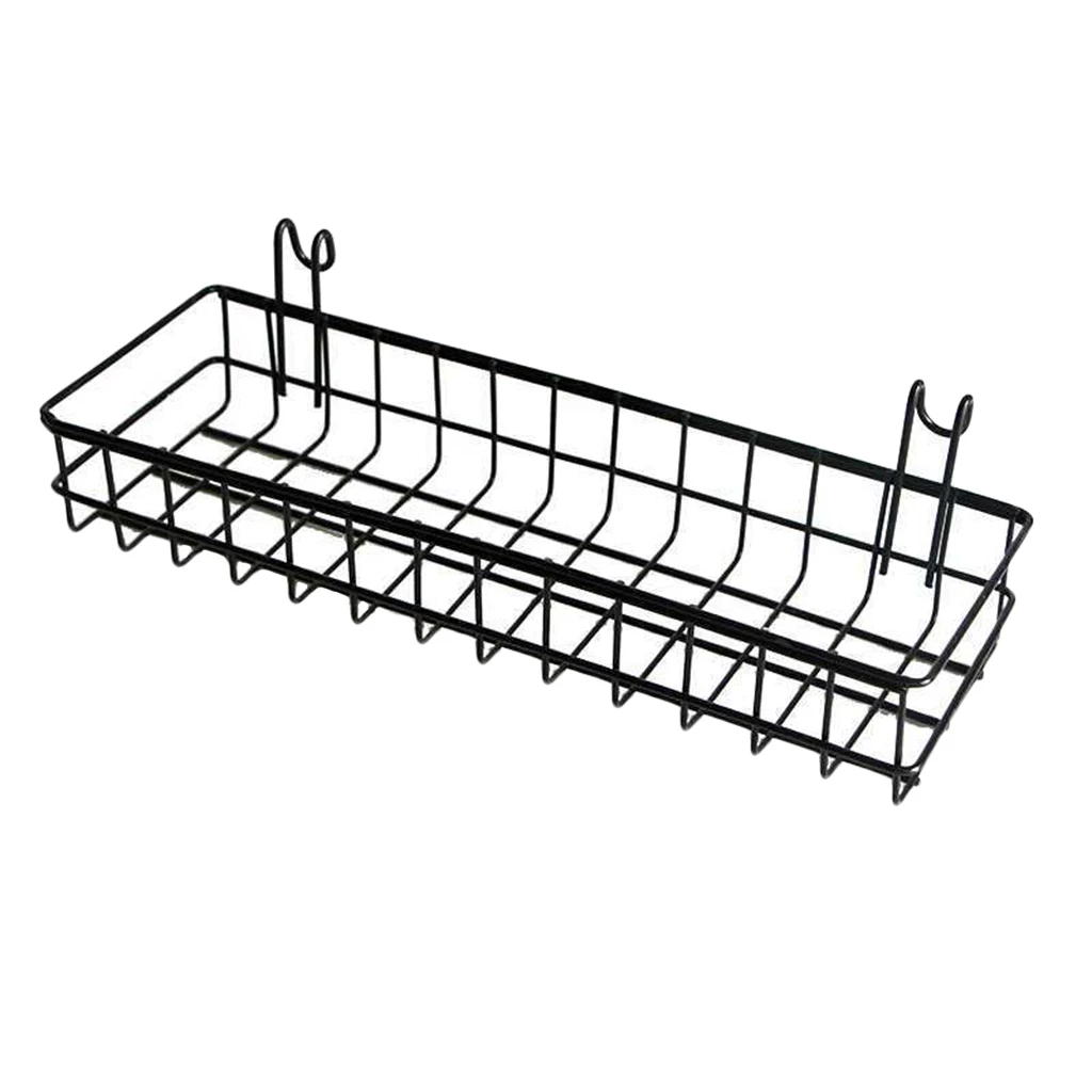 

2pcs Wall Mounted Hanging Organizer,Wire Metal Storage Baskets Shelf Racks