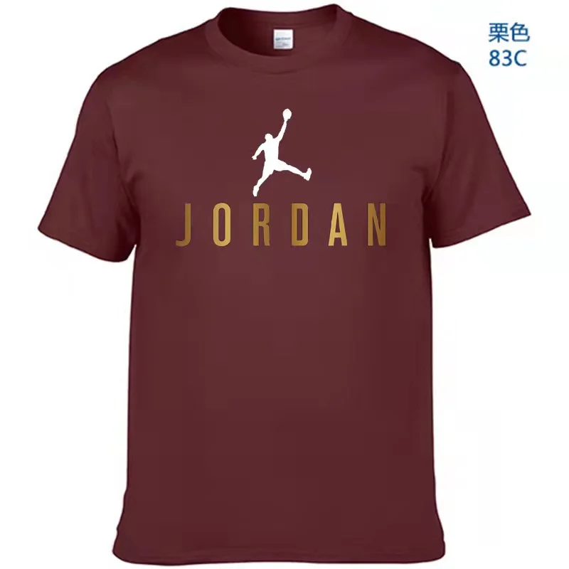 

2021 New men's T-shirt high quality jordan-23 brand printed 100% cotton round neck short sleeve T-shirt cool men's wear