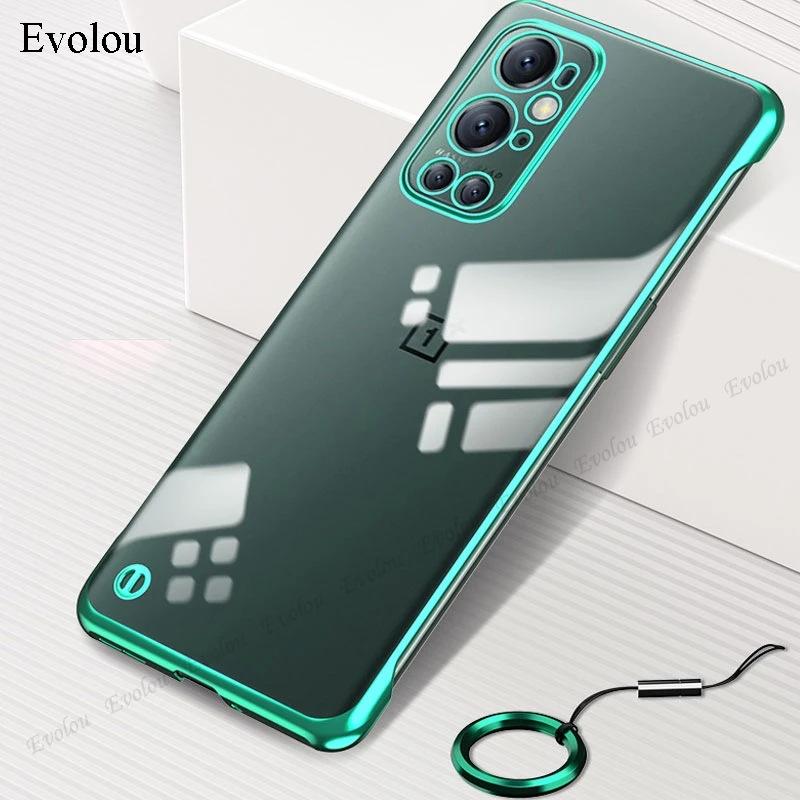 slim plating frameless phone case for oneplus 9 pro transparent hard bumper cover one plus 8t 8 pro 19pro clear shell capa free global shipping