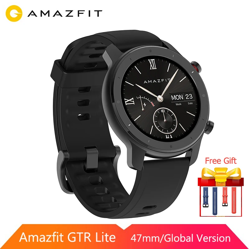 Смарт часы Amazfit GTR Lite 47 мм 1 39 дюймов AMOLED 5 АТМ водонепроницаемые 24 дня батарея