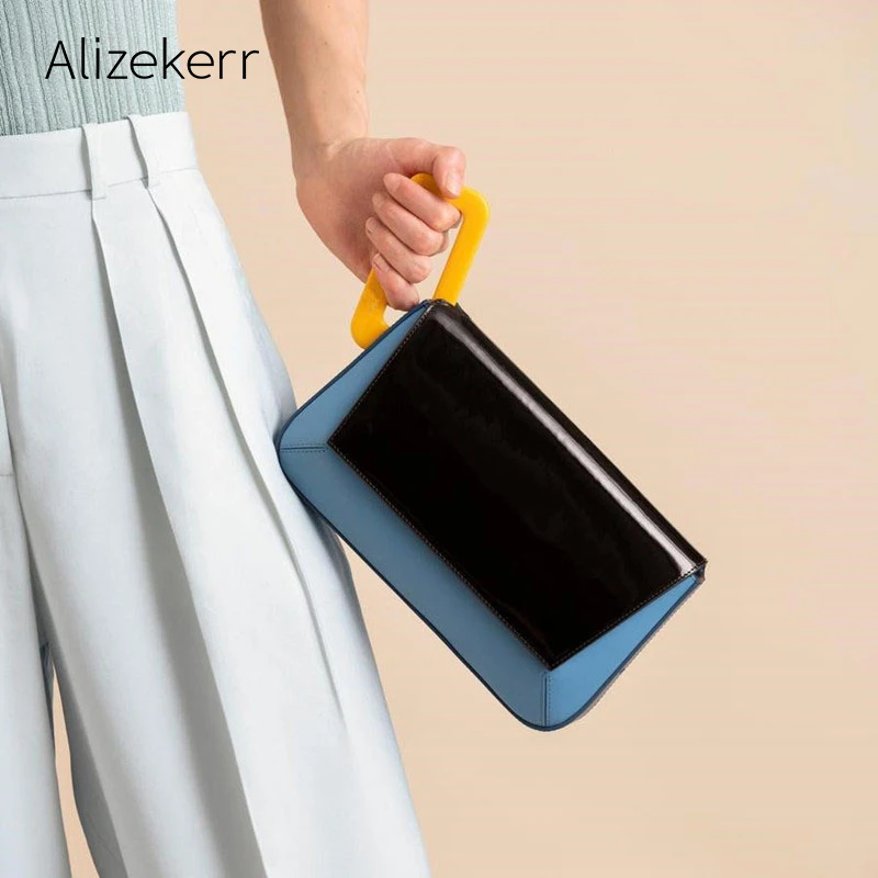 Новая дизайнерская Лоскутная сумка на плечо для женщин полимерная акриловая