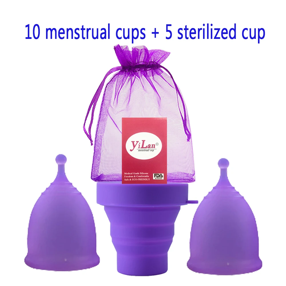 

10 Pcs Medical Silicone Menstrual Cup Feminine Hygiene Reusable Menstrual Collector Disinfection Cup & Menstrual Cup Wholesale