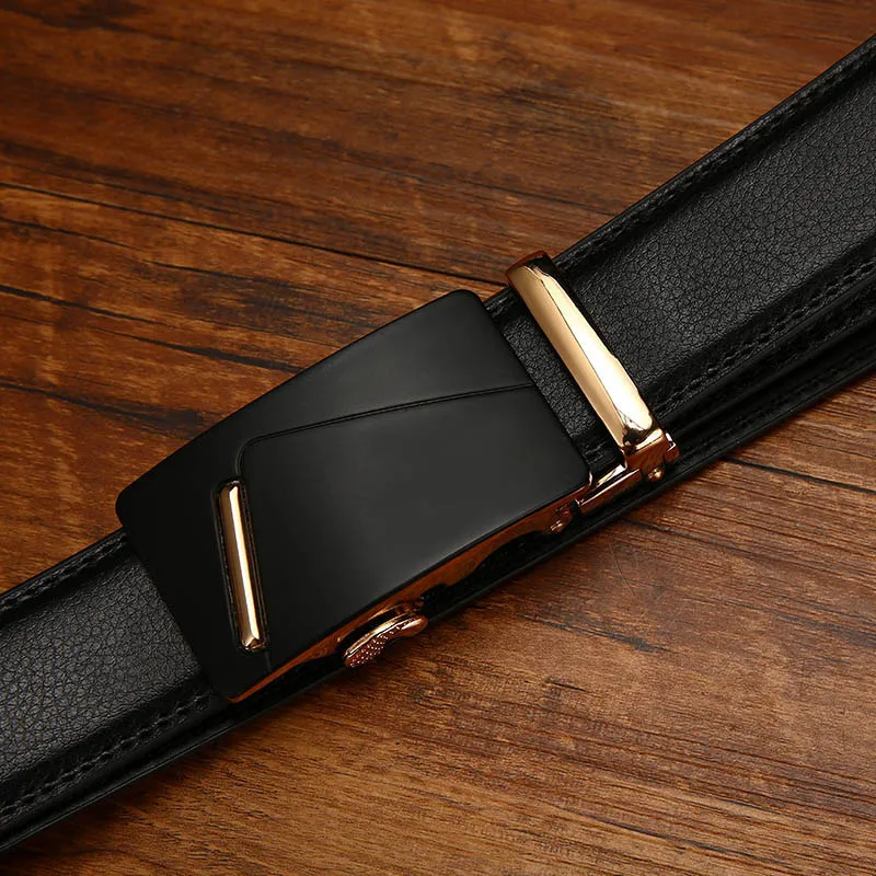 Anxianni New Male Designer Cowhide Leather  Famous Brand Belt Luxury Automatic Buckle belts for men