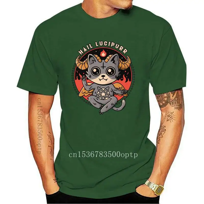 

Футболка с надписью «I Love Cat», сатаной, демоном, 100% хлопок