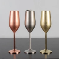 2pcs glass cup champagne drinking standing cocktail metal gold restaurant rose goblet party lovers valentines day gifts 200ml