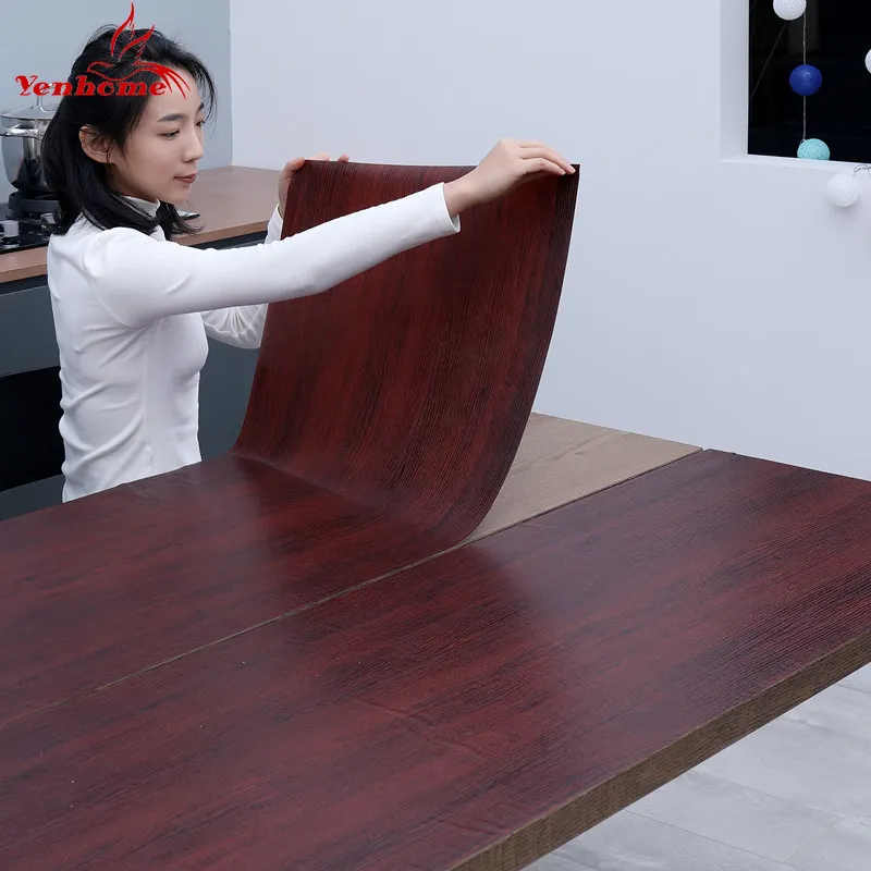 

Wood Grain Wallpaper Self-adhesive Furniture Renovation Waterproof Wall Stickers Old Door Clothes Cupboard Creative Contact Film