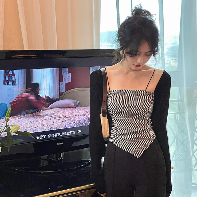 

Летний топ с лямкой на шее, корсет Sweetown, эстетические укороченные готические топы, сексуальный винтажный женский топ DH50DD