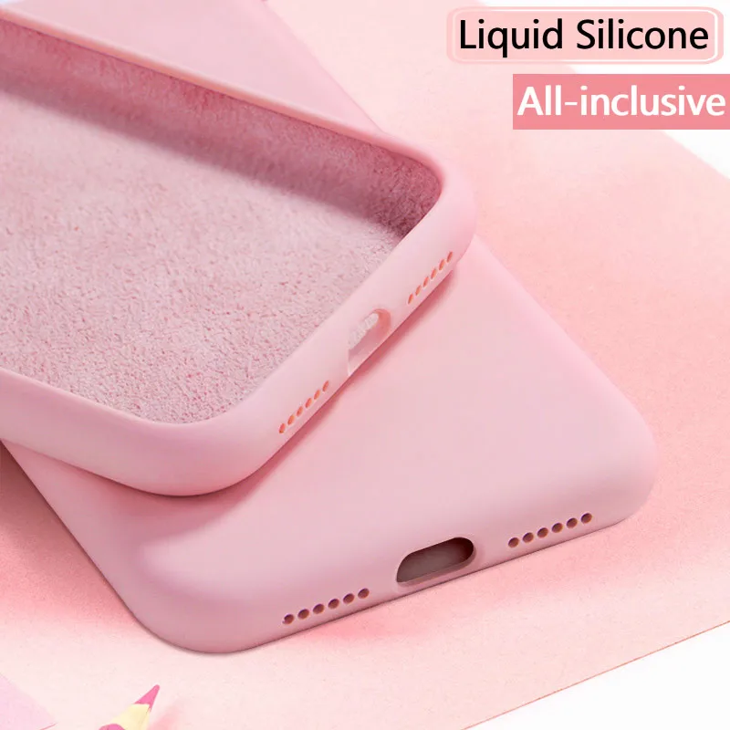 Жидкий силиконовый универсальный чехол для iPhone 12 Mini 11 Pro Max X XR Xs 6 6s 7 8 Plus SE2020 модный