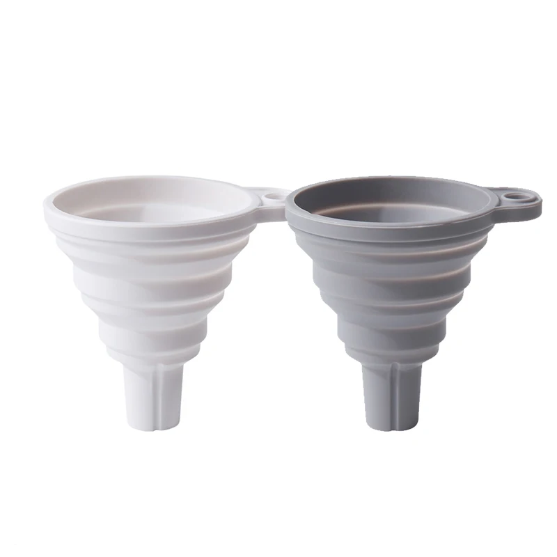 Foldable Funnel Collapsible Style Hopper Kitchen Gadget Mini Silicone Cooking Tools Accessories |