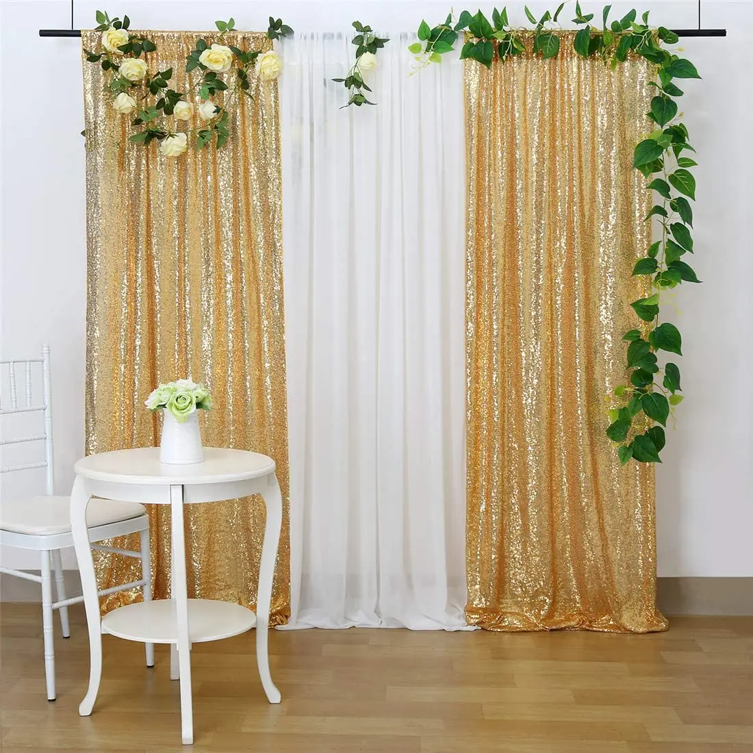 Sequin Backdrop Curtains Panels Photography Glitter Background for Christmas Wedding Baby Shower Party Decor | Дом и сад