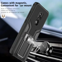 rugged magnetic ring stand armor shockproof case for motorola moto g play 2021 hard pc bumper silicone protective back cover