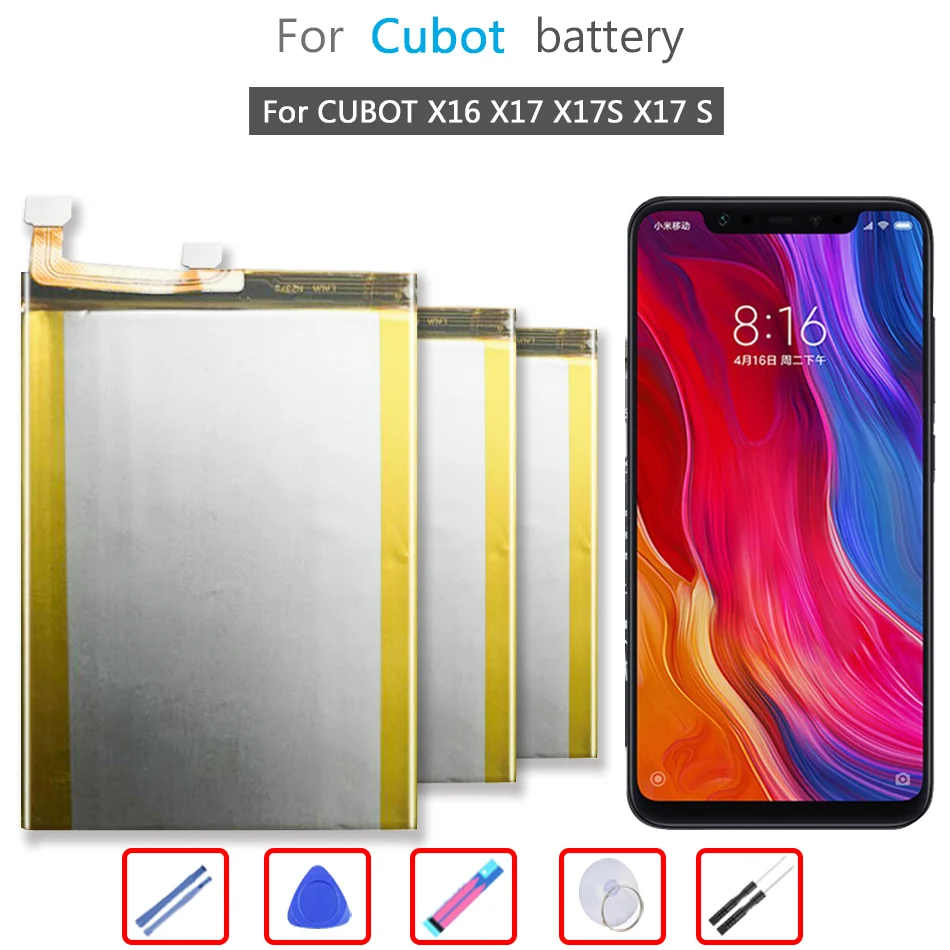 

Аккумулятор 2500 мАч для CUBOT X16 X17 X17S X17 S мобильный телефон Li-Ion Bateria