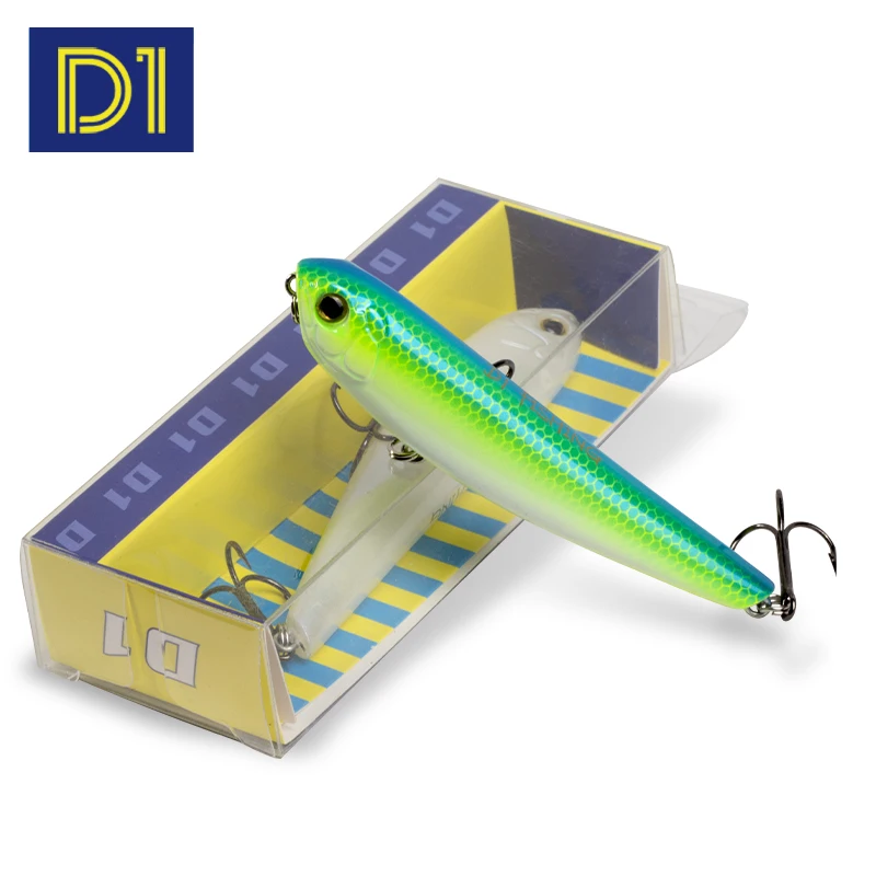 

D1 Pencil Fishing Lures 80mm/8.5g Artificial Hard Bait Floating Stickbait Bass Pike Fishing Accessories