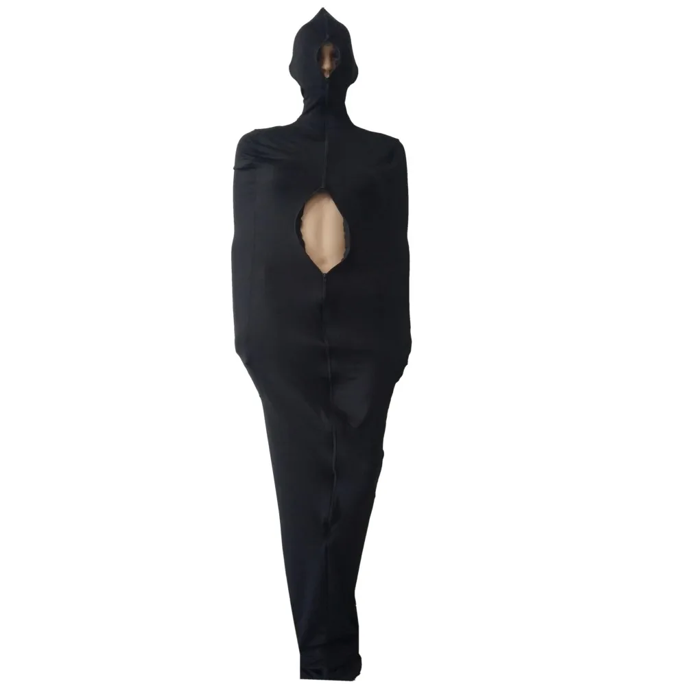 Unisex Mummy Suit black Spandex Mummy Suit Outfit Costumes Unisex Sleeping Bag With Internal Arm Sleeves Halloween Cosplay Suit