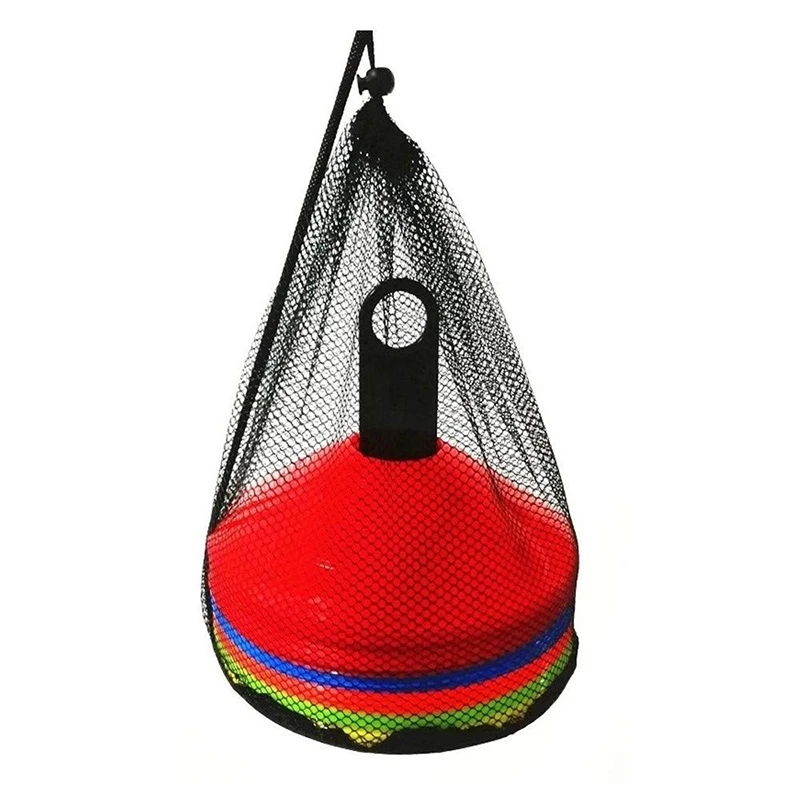 Disc Cones (Set of 50) Agility Training Soccer with Carry Bag and Holder for Football Basketball Sports Field Cone Markers | Спорт и