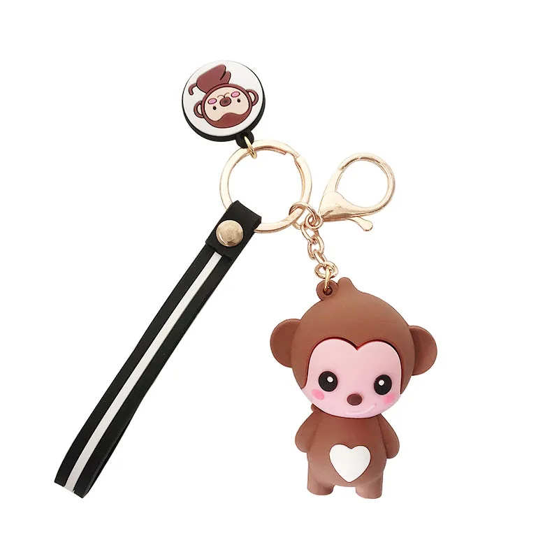 

Cartoon clearance key chain pendant three dimensional doll men and women schoolbag hanging simple car key chain creative hanging