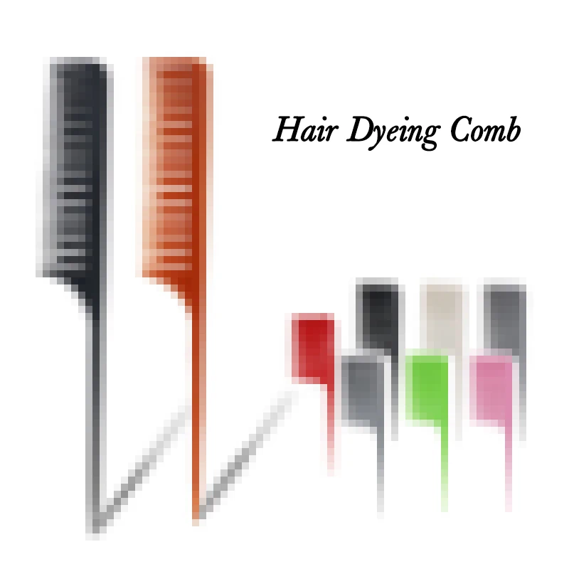 

9 Styles Professional Hair Dyeing Comb ABS Weaving Highlighting Hair Comb Metal Pin Tail Antistatic Comb Hair Brush for Salon