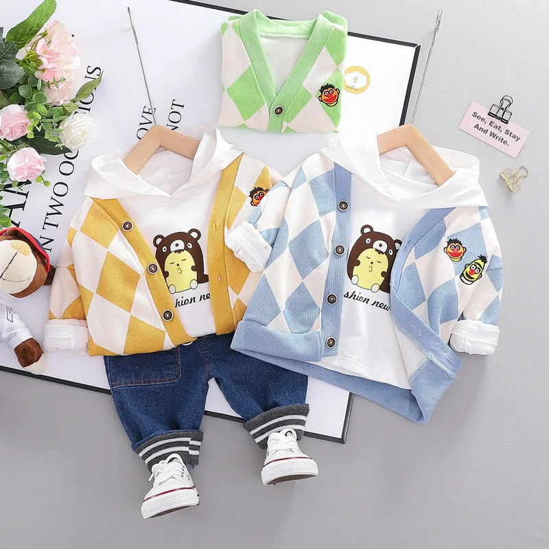 2020 весенние комплекты одежды для маленьких мальчиков клетчатые пальто футболка