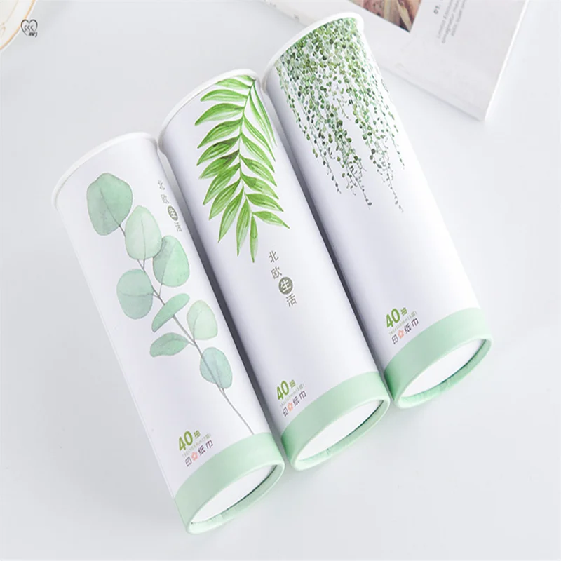 

Plant Printed Box Car Tissue Three Layers of Wet and Dry Table Napkin Vehicle Camping Supplies Home Kitchen Accessories