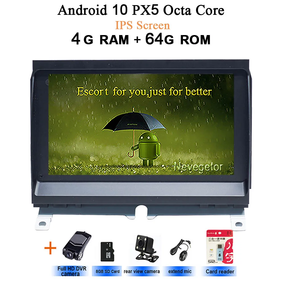 64 ГБ Android 10 автомобильный DVD мультимедиа для Land Rover Discovery 3 LR3 L319 2004~ 2009 с радио gps навигацией стерео WiFi BT - Цвет: IPS 4G-Rear-DVR