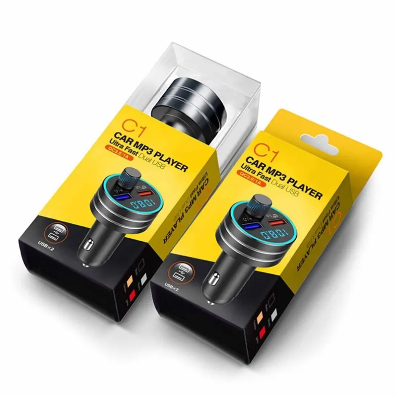 

Car Mutifunctional Bluetooth FM Transmitter Wireless Handsfree Radio MP3 Player Dual USB Phone Quick Charging Adapter
