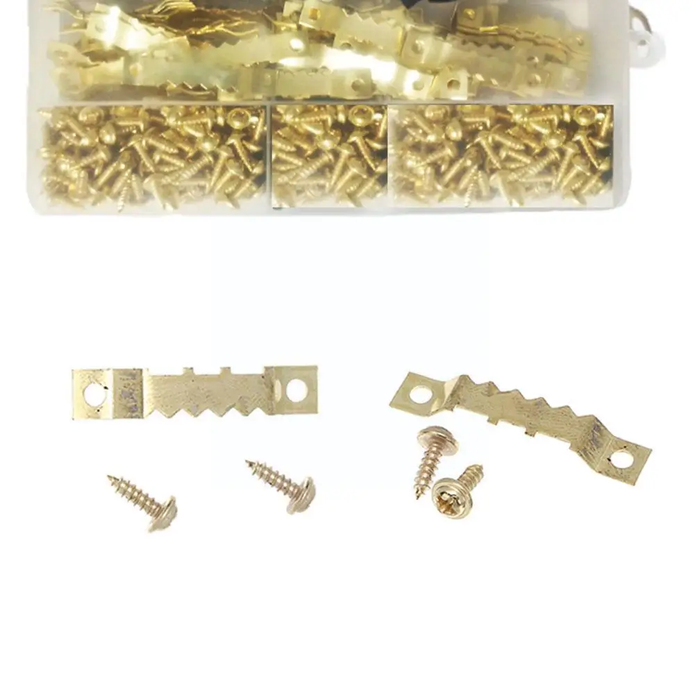 

100pcs/Set D Ring Picture Photo Oil Painting Frame Screwdriver Assembled Tool With Accessories Hanger Kits Hook Screws Sawt A4K8