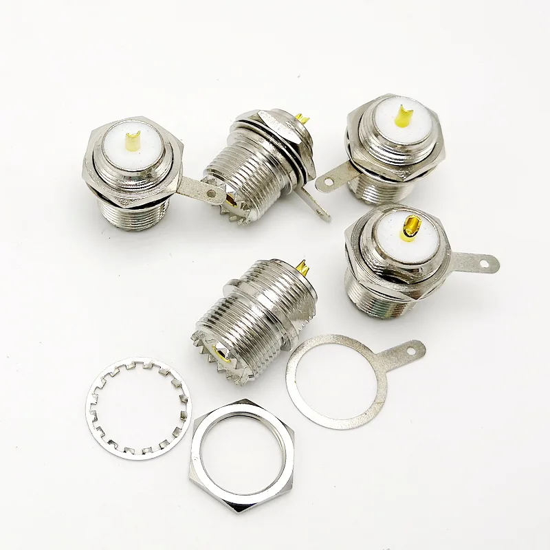 UHF Женский SO239 панель шасси крепление припоя чашки SL16 коаксиальный РЧ разъем 5