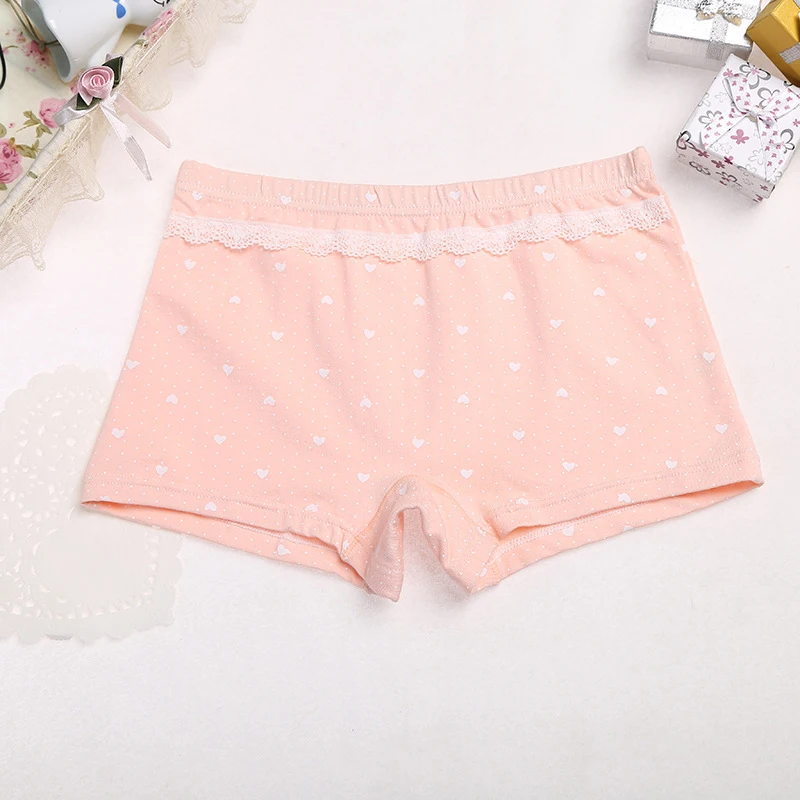 Дышащие хлопковые трусы боксеры ярких цветов для девочек нижнее белье маленьких