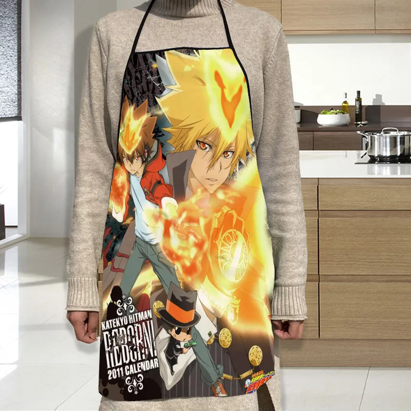 Хитман Реборн! Фартук из ткани Оксфорд водонепроницаемый кухонный фартук для
