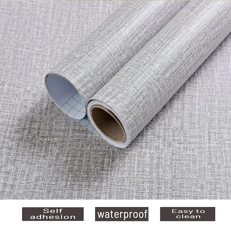

Домашний декор Intage серая ткань текстурированная самоклеящаяся настенная бумага для гостиной спальни настенные наклейки виниловая Водонеп...