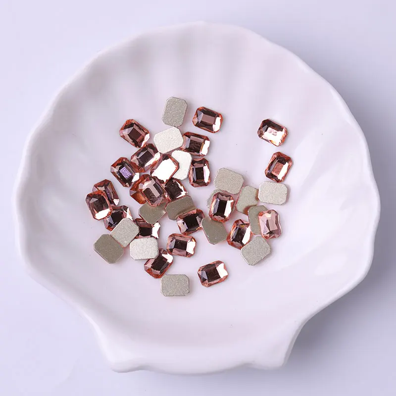 

10 pieces Nail Rhinestone Rectangle Flat Back Crystal Shiny 3D Rhinestone Gemstone Manicure Nail Art Decoration charms jewelry